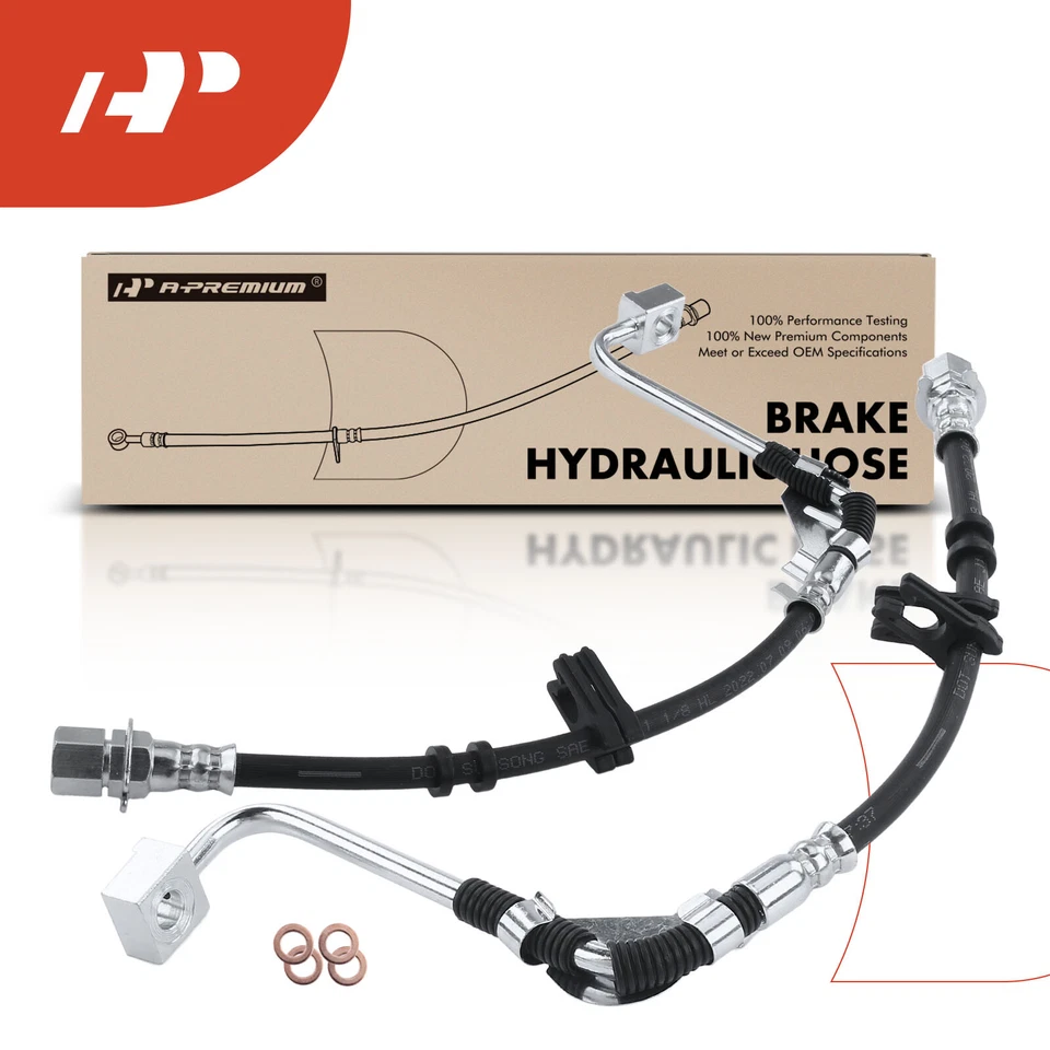 Manguera hidráulica de freno delantera A-Premium 2x para Ford Freestar Mercury Monterey Foto 1 de 4