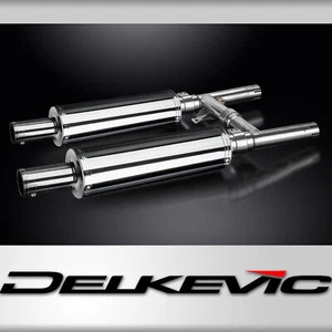 Kawasaki W800 1999-2021 Slip On 14" Round Stainless Exhaust Muffler Kit - Picture 1 of 8