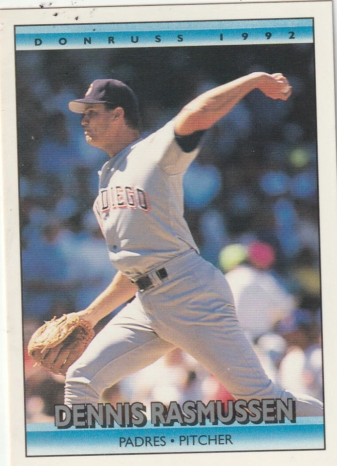 FREE SHIPPING-MINT-1992 Donruss Dennis Rasmussen #245 PADRES PLUS BONUS CARDS - Image 1 of 1