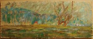 Ukrainian Soviet Oil Painting postimpressionism seascape mountains river meadow