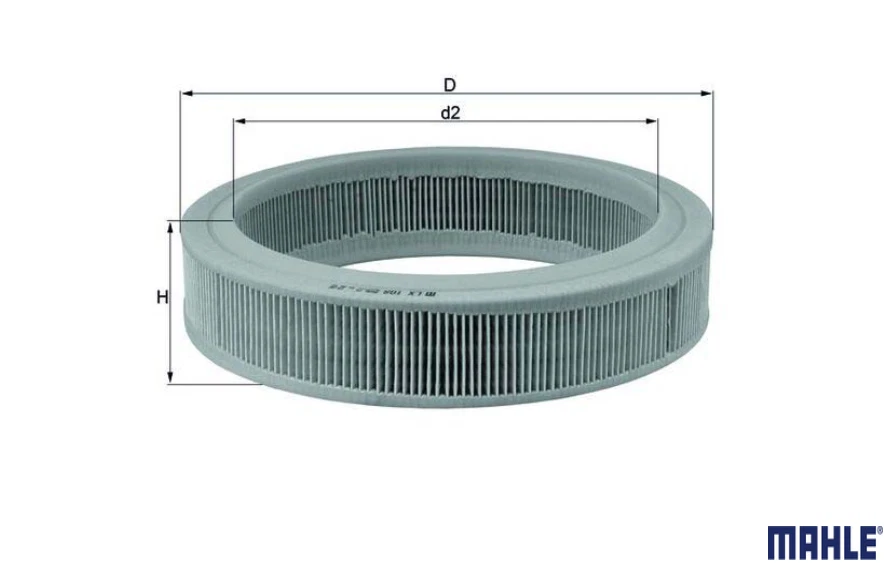 MAHLE LX 108 Filtro De Aire Para FORD Escort III IV, Fiesta II III, Orion II - Imagen 1 de 2