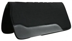 Neu! 31 Zoll x 31 Zoll SCHWARZ FILZ SATTELPAD mit 3/4 Zoll Neopren Mitte Ausschnitt über Widerrist - Bild 1 von 1