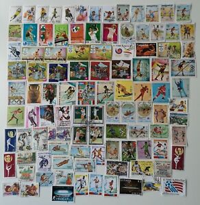 Sports Stamps Collection - 100 to 3000 Different Stamps 