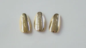 3/30€ SALE! MAKELLOS GRAVIERT LEBENSLANG 14KT VERGOLDET GROSSE WIEDERVERWENDBARE FINGERNÄGEL - Bild 1 von 2