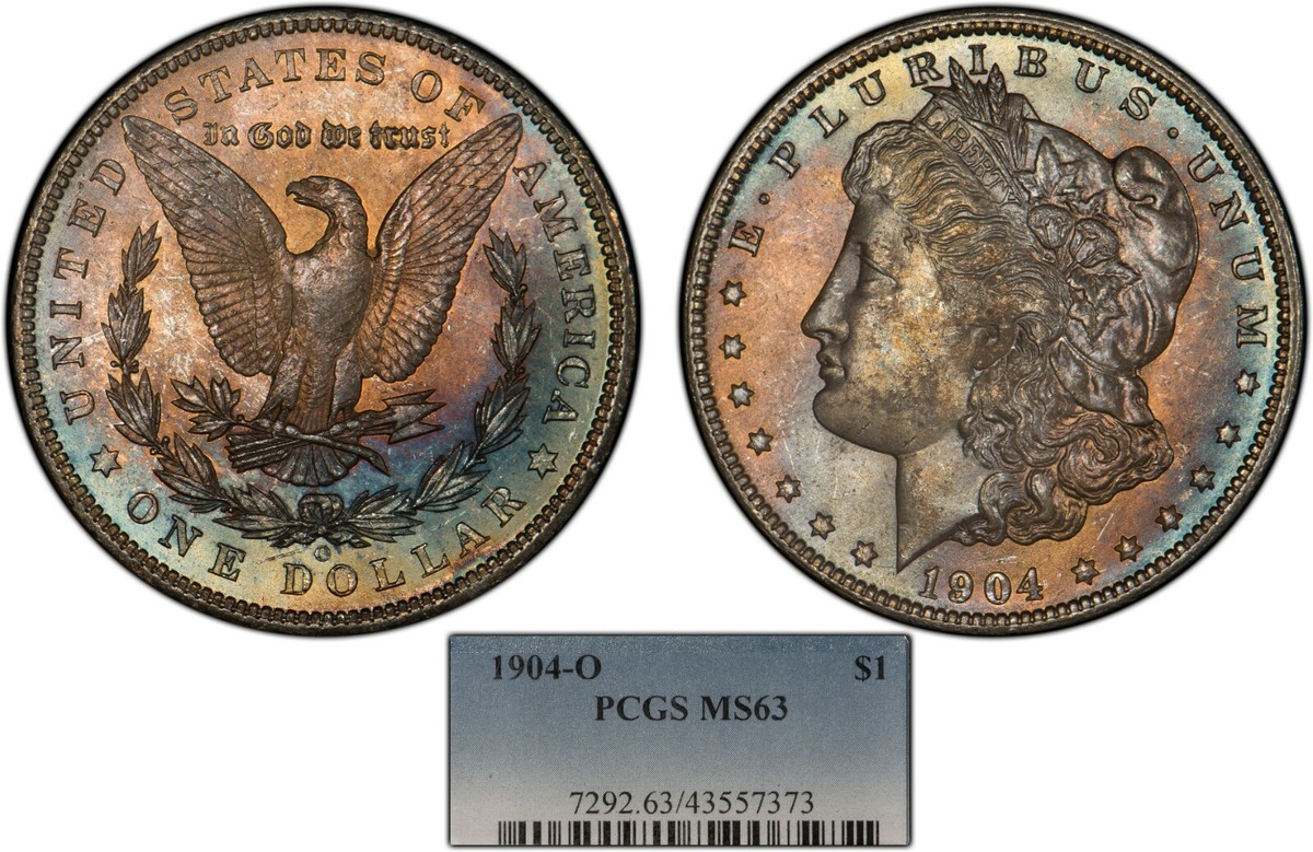 MS 63 Graded 1904 Year Morgan US Dollars (1878-1921) for
