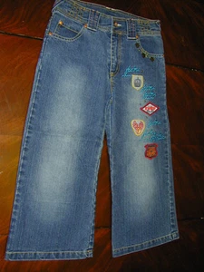 PANTS JEANS Fubu Girls 12 Flare Bottoms Cool Patches Awesome Stylish Flashy Play - Picture 1 of 8