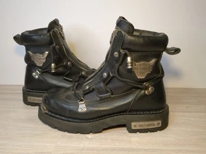 Botas Harley-Davidson Luz Freno Doble Cremallera Talla 8 Cuero Moto 91680 - Imagen 1 de 11