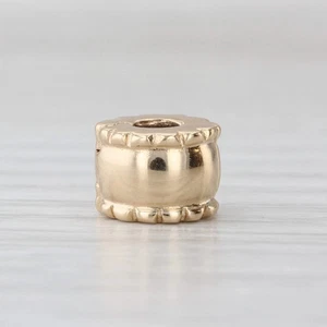 PANDORA ALE 585 14K GOLD ABGESCHRÄGTER CLIP SPACER BEAD CHARM 2 g 750256 LN - Bild 1 von 6