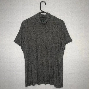 Lauren Ralph Lauren Top Women's 2X Short Sleeve Herringbone Turtleneck - Picture 1 of 10