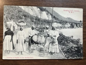 Travelling to Kingston, Rockford Road, Jamaica, BWI Postcard ~ Unposted, DB, B/W - Picture 1 of 2