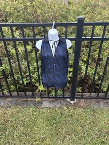 Camicetta senza maniche Derek Lam 10 Crosby stampa palma taglia 6 - Foto 1 di 8