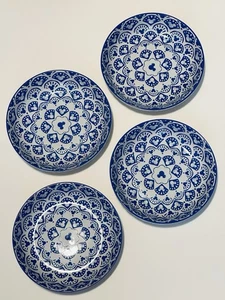 Disney Parks Blue White Homestead Mickey Mouse Pasta Bowl 8.5 in Set Of 4 - Picture 1 of 7