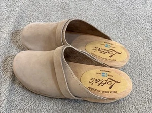 Lotta From Stockholm Swedish Classic Clogs Oatmeal Oiled Nubuck Leather 37 6.5US - Picture 1 of 13