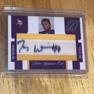 2005 Donruss Zenith Signature Cuts Troy Williamson Rookie Auto Patch/99 Vikings - Foto 1 di 4