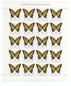 2015 Eastern Tiger Butterfly full Sheet of 20 Scott #4999, Mint NH - Picture 1 of 1