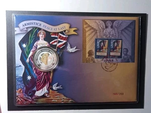 2025 Armistice 1oz Silver Proof Medallion Cover -numbered at 160/250 - Picture 1 of 2