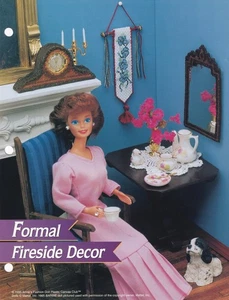 Toile plastique DÉCOR FORMEL AU COIN DU FEU motif poupée mode et notice - Photo 1/3