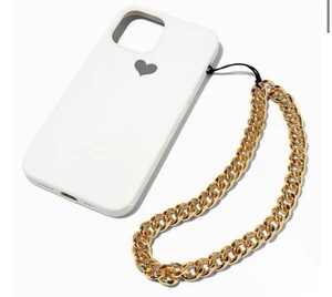 BRACELET TÉLÉPHONE MAILLON CHAÎNE ÉPAIS TON OR CLAIRE’S NEUVE AVEC ÉTIQUETTE - Photo 1 sur 5