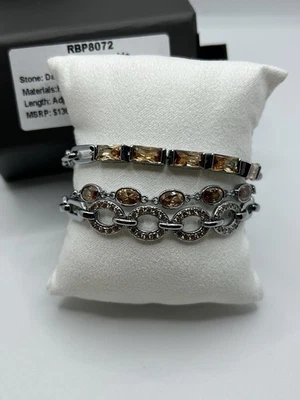 Bomb Party Luxe Layer Bracelet “Countless Sparkle” -  Hematite Plated - Image 1 of 2