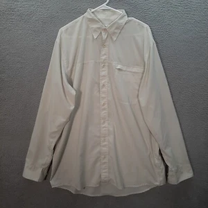 Cabelas Shirt Adult Large Tall Tan Vented Roll Tab Sleeves Fishing Outdoors Mens - Picture 1 of 10
