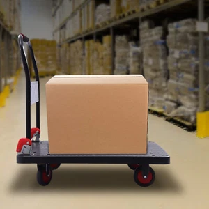Heavy Duty Folding Hand Truck with 881lbs Load Capacity, 360° Rotating Sile - Bild 1 von 8