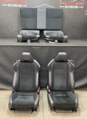 13-20 SUBARU BRZ ASIENTO DELANTERO ELÉCTRICO Y TRASERO CUERO TELA NEGRO MOLDURA M20 Foto 1 de 4