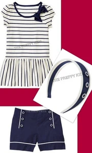 NWT Gymboree CIAO PUPPY Three Piece LOT Shorts Top & Headband 6 - Picture 1 of 4