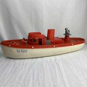 Vintage 1960 Eldon Fire Fighter Plastic Boat 15 inches long - Picture 1 of 8