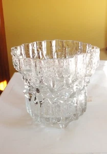 MCM Modern Iittala Finland Clear Ice Strukturglas Miracus Vase Wirkkala 3432 - Bild 1 von 11