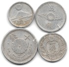 Japan, 2nd war world, lot comprising four coins, Wwii.