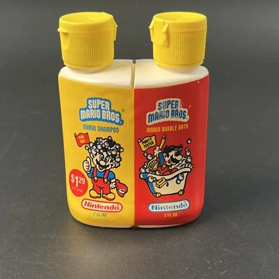 Vtg Nintendo 1990 Super Mario Brothers Shampoo Bubble Bath Combo New Old Stock - Image 1 of 4