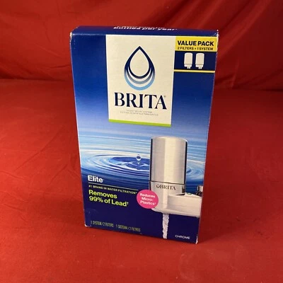 Brita Elite Water Filter Faucet Mount Filtration System W/2 Filters - NOB! - Image 1 of 4