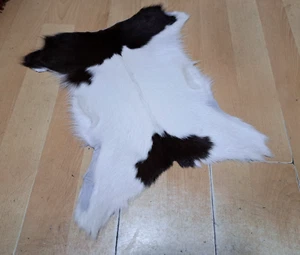 Turkish Goat Skin, Natural Leather, Mottled Skin, Goat Hide, 1.2 x 1.9 ft - Picture 1 of 16