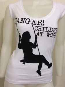 NEW DANGER CHILDREN AT WORK SCHOOL PLAYGROUND SHIRT TEACHER SMALL - Picture 1 of 4