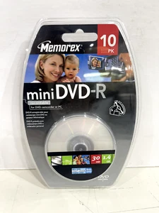 10 x Memorex Mini DVD-R RECORDABLE 30Min 1.4GB 8cm DVD for DVD CAMCORDER or PC - Picture 1 of 5