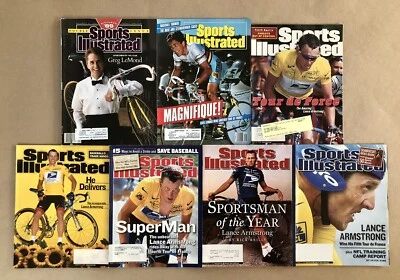 Sports Illustrated Magazines, 7 LOT 1989 - 2003 CYCLING COVERS Armstrong, LeMond Foto 1 de 4