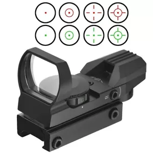 Hunting Multi-Reticle 4 Reticle Red Green Dot Sight Rifle Scope For 20mm Rail - Picture 1 of 9