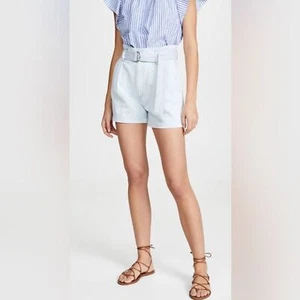 Citizens Of Humanity Yvette Belted Denim Light Wash Shorts Size 28 - Picture 1 of 9