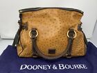 Dooney & Bourke Florentine Tan/brown Ostrich Embossed Leather Satchel Handbag