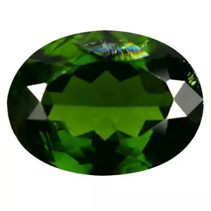 Diopside cromato verde 4,90 ct apertura occhi taglio ovale (12 x 9 mm) (non riscaldato) - Foto 1 di 2