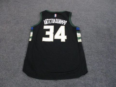 Milwaukee Bucks Shirt Adult M Black Giannis Antetokounmpo Tank NBA Mens Cover