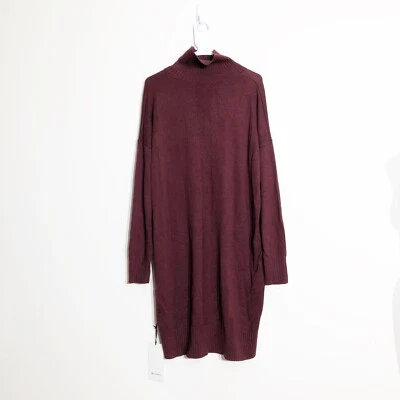 NEW Lululemon Softer Still Knit Sweater Dress Cashmere Blend XL Pocket Garnet - Image 1 of 4