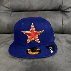 NUEVO CON ETIQUETAS Dallas Cowboys New Era 59FIFTY Sombrero Ajustado Azul/Rojo Edición Limitada Talla 7 1/4 - Imagen 1 de 6