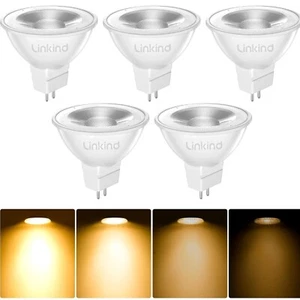 GU5.3 LED Lampe, Dimmbar, MR16 5.5W - Warmweiß 2700K, 12V - 5 Stück - Bild 1 von 12