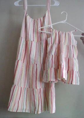 Nuevo con etiquetas Vestidos Gymboree Madre Talla L/Hija Talla 2T $125 Mujeres Niño Lino+ Foto 1 de 4