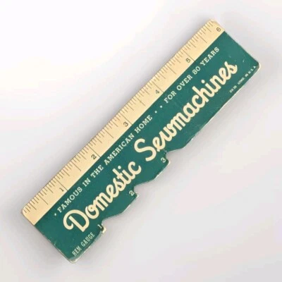 Vintage Domestic Sewing Machines Hem Gauge Ruler - Needle and Thread Chart -... - Image 1 of 2