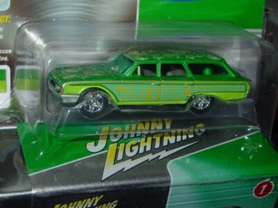 JOHNNY LIGHTNING 1960 FORD COUNTRY RATFINK WAGON w/TIN -Green, MIP - Image 1 of 3