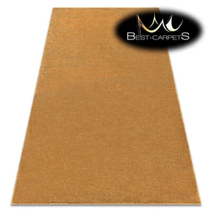 Increíble alfombra moderna peluda "SUAVE"" un color sólido oro liso alta calidad - Imagen 1 de 11