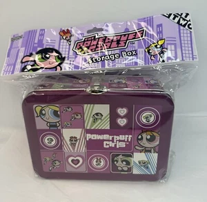 Caja de almacenamiento de metal miniatura vintage Powerpuff Girls cubo de hojalata mini 2000 - Imagen 1 de 4