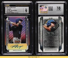 2021 Leaf Metal Draft Black Rainbow /15 Marcelo Mayer #BA-MM1 CSG 9 Mint Auto